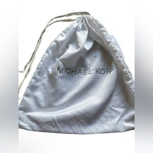 Michael Kors silk satin white Drawstring Bag